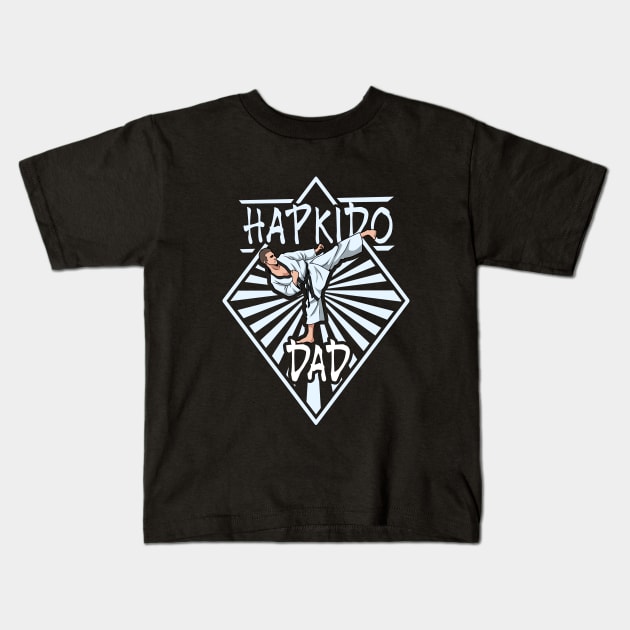 Hapkido Papa Kids T-Shirt by Modern Medieval Design